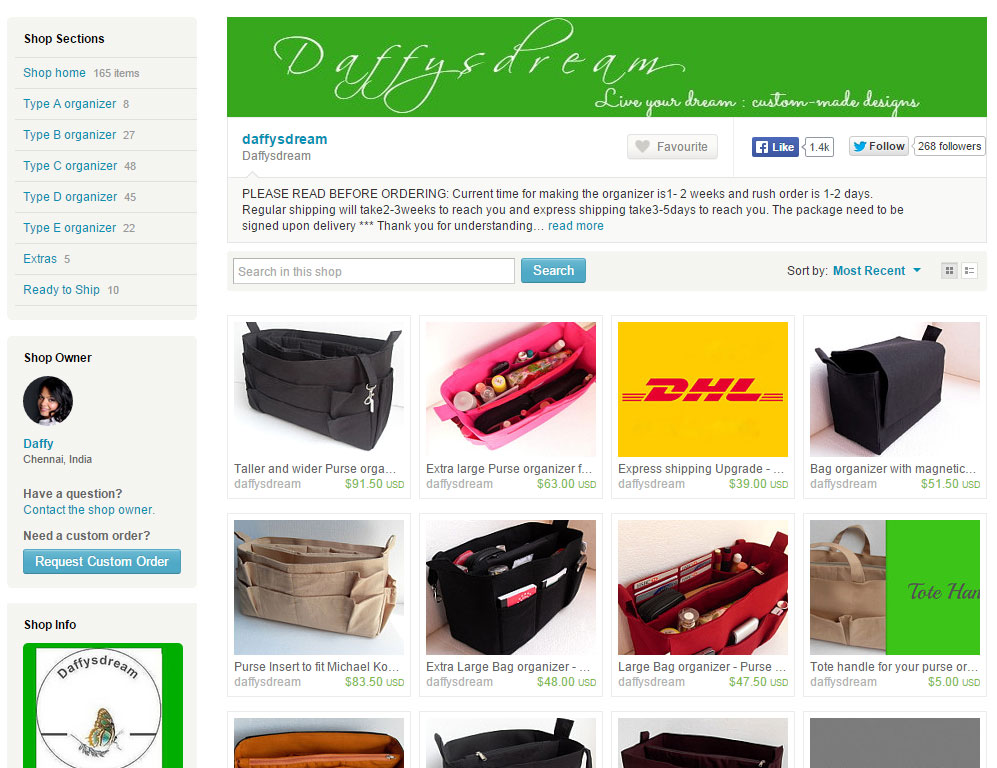 daffysdream-etsy-review