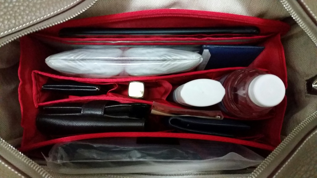 Hermes Victoria II 35 tote fitted with Purse Organizer Insert by Cloversac